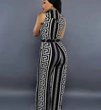 Chic Printed Jumpsuit with Belt from Eternal Gleams