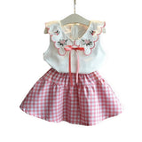 Cute Summer T-Shirt and Skirt Clothing Set for Baby Girls from Eternal Gleams.