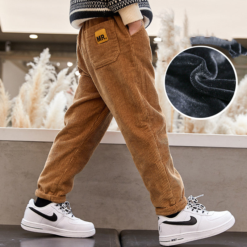 Fashion New Winter Big Children's Corduroy Trousers from Eternal Gleams