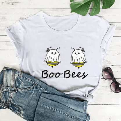 Bee Digital Printing Casual Round Neck T-shirt