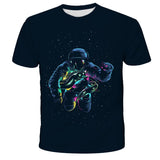 Digital print astronaut t-shirt for kids in various sizes