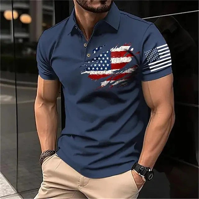 American Dream Dynamic Striped Spring Men's Casual Shirt 