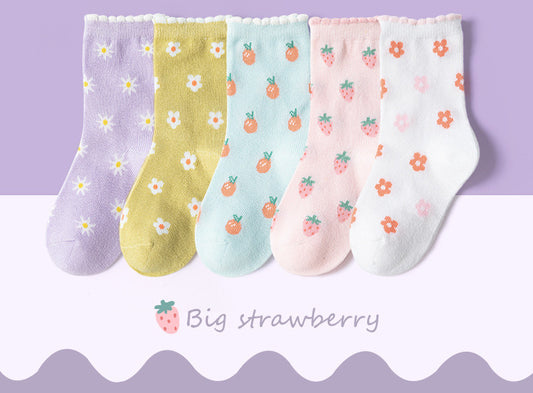 Cute Cartoon Baby Cotton Boys And Girls Princess Wind Tube Socks from Eternal Gleams