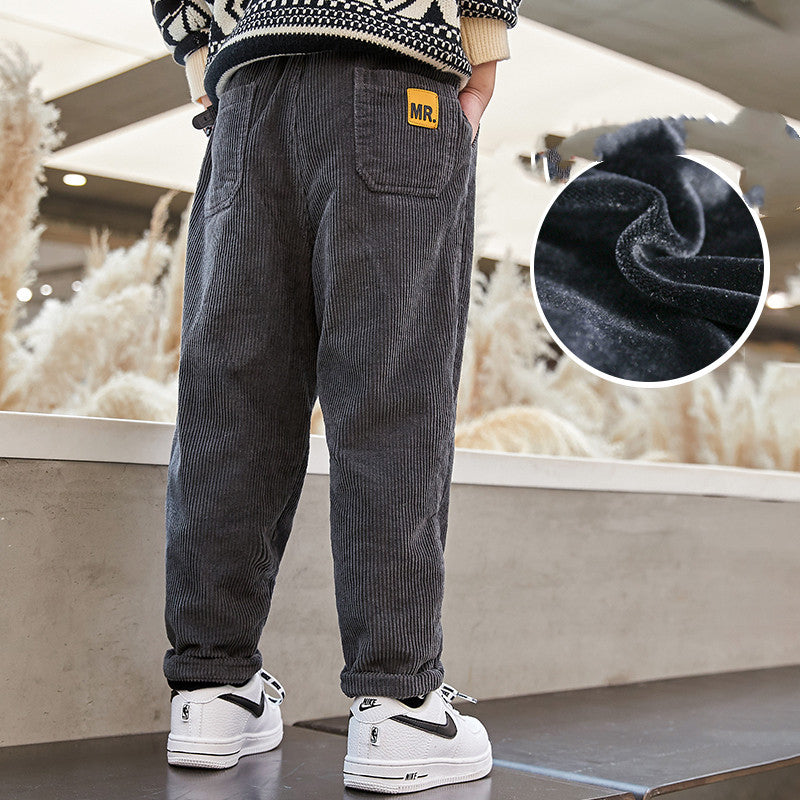 Fashion New Winter Big Children's Corduroy Trousers from Eternal Gleams