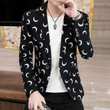 Fashion Fashion Printing Coat Single Row One Button Suit