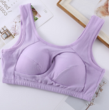 Cotton Anti-expansion Anti-Sag Gathering Adjustment Sports Bra from Eternal Gleams