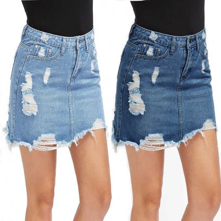 Women's Denim Skirt Front View