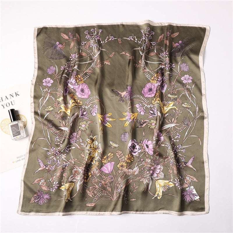 Silk scarf imitation silk scarf