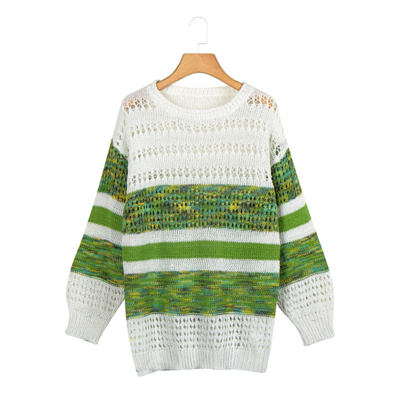 Vivid Print Round Neck Sweater from Eternal Gleams