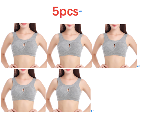 Cotton Anti-expansion Anti-Sag Gathering Adjustment Sports Bra from Eternal Gleams