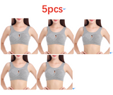 Cotton Anti-expansion Anti-Sag Gathering Adjustment Sports Bra from Eternal Gleams