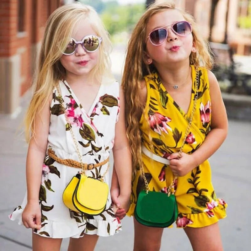 Vêtements d'été pour petites filles, tenues florales