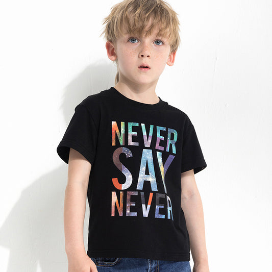 Kinder-T-Shirt mit Buchstaben-Print