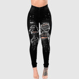 Women's Ripped Denim Washed Denim Pants from Eternal Gleams