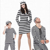 Striped parent-child prisoner costume from Eternal Gleams