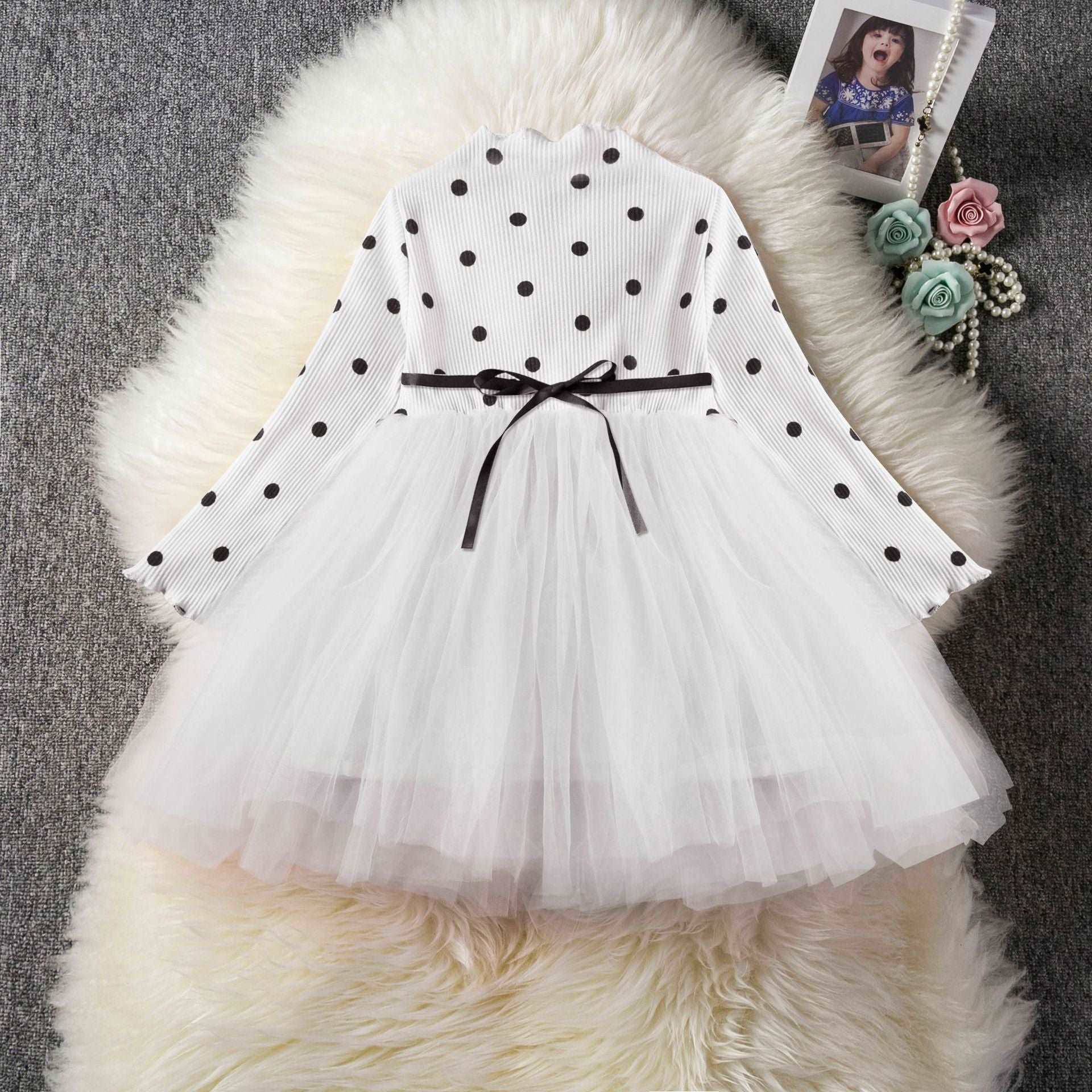 Baby Girls Spring Winter Long Sleeve Tutu Lace Dresses Infantil Newborn 1st Birthday Party Clothes Christening Gown Casual Wear