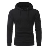 Men Sweatshirt Hoodie With Arm Zipper Long Sleeve Slim Tops from Eternal Gleams