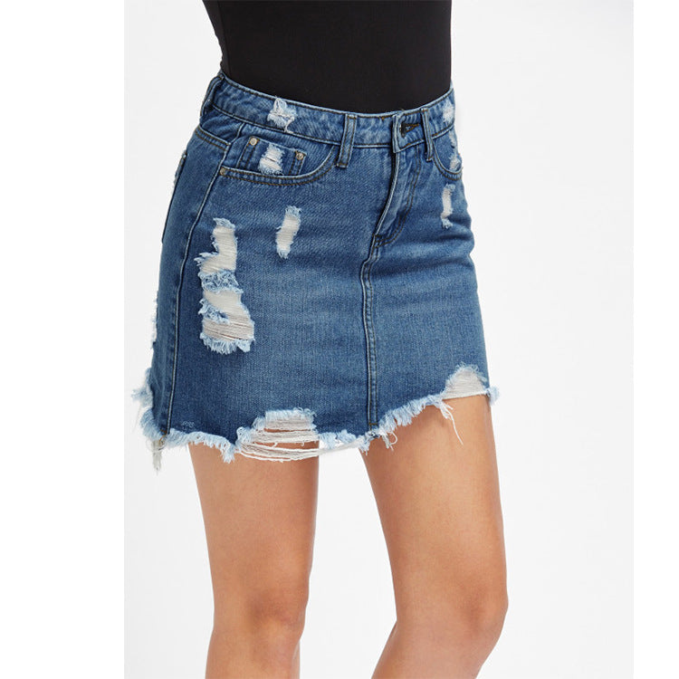 Women's Denim Skirt Front View