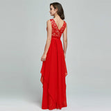 Ethereal Fusion: Lace Spliced Irregular Chiffon Dress from Eternal Gleams