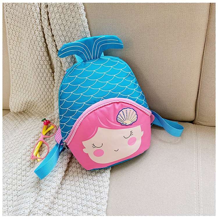 Mermaid With Safety Buckle Cute Children's Backpack Girl