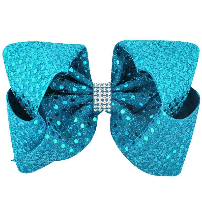 Large sparkly bow clip with drill (12 pieces Set)