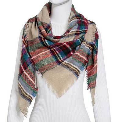 Chic Geometric Elegance: Women's Triangle Scarf from Eternal Gleams