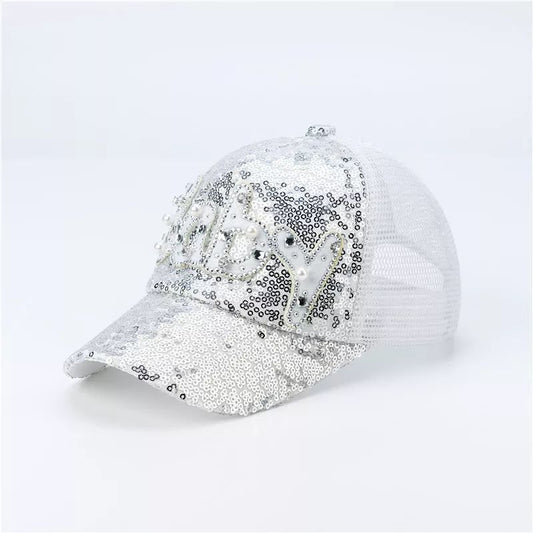 Men's And Women's Caps Men's Hats Sequins Sunscreen Baseball from Eternal Gleams