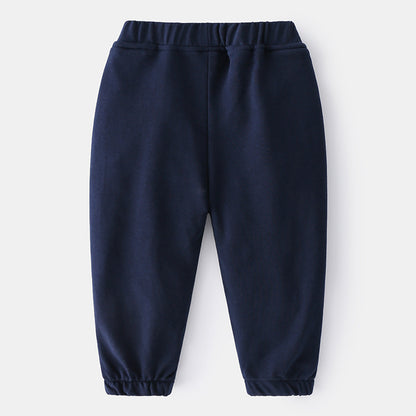 Western Style Pants Spring Solid Color Children's Single Pants