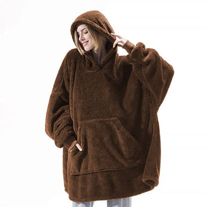 Gemütliches Komfort-Hoodie-Sweatshirt – doppelseitiges Fleece