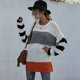 Chic Striped Knitted Sweater: Effortless Elegance from Eternal Gleams