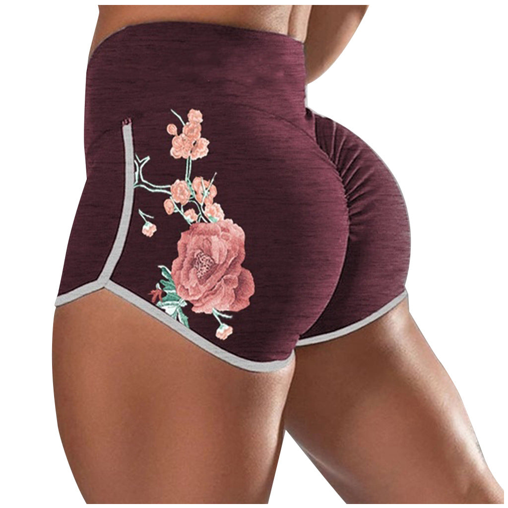 Women Female Push Up Gym Legging Running Floral Workout Shorts Scrunch Booty Gym Comfortable Pants from Eternal Gleams