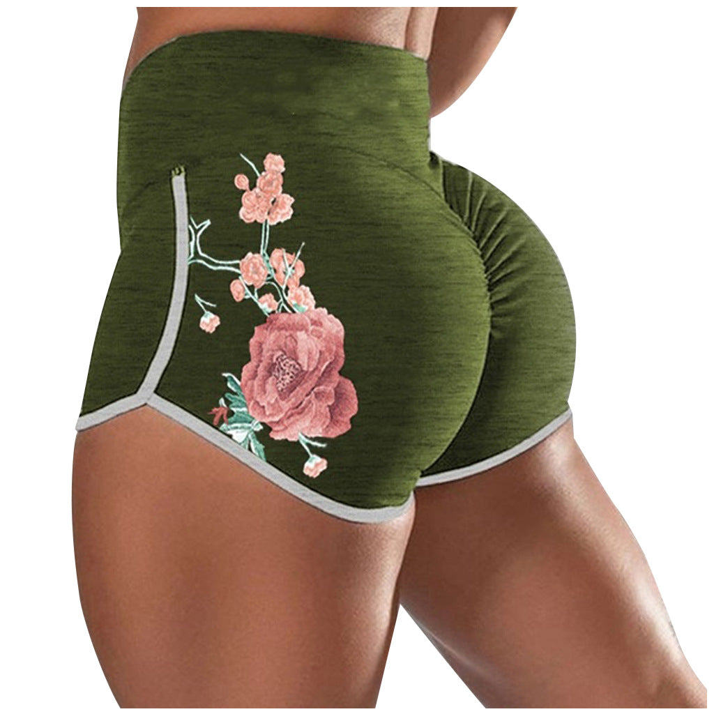 Women Female Push Up Gym Legging Running Floral Workout Shorts Scrunch Booty Gym Comfortable Pants from Eternal Gleams