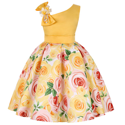 Mädchenkleider, Mädchen-Prinzessinnenkleider, Digitaldruck-Kinderkleider