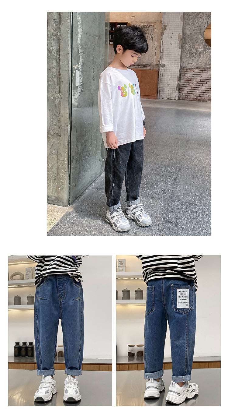 Boys' Jeans Spring And Autumn Trousers Spring New Children's Clothing, Big Children's Pants, Boys Korean Style