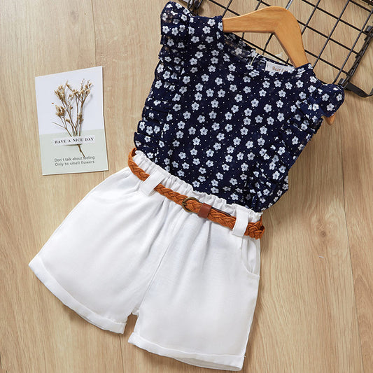 Cute T-Shirt and Shorts Suit for Baby Girls from Eternal Gleams.