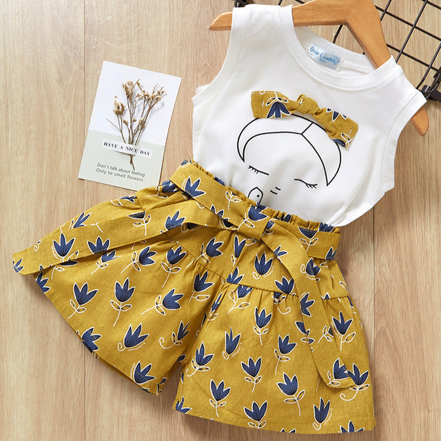 Cute T-Shirt and Shorts Suit for Baby Girls from Eternal Gleams.