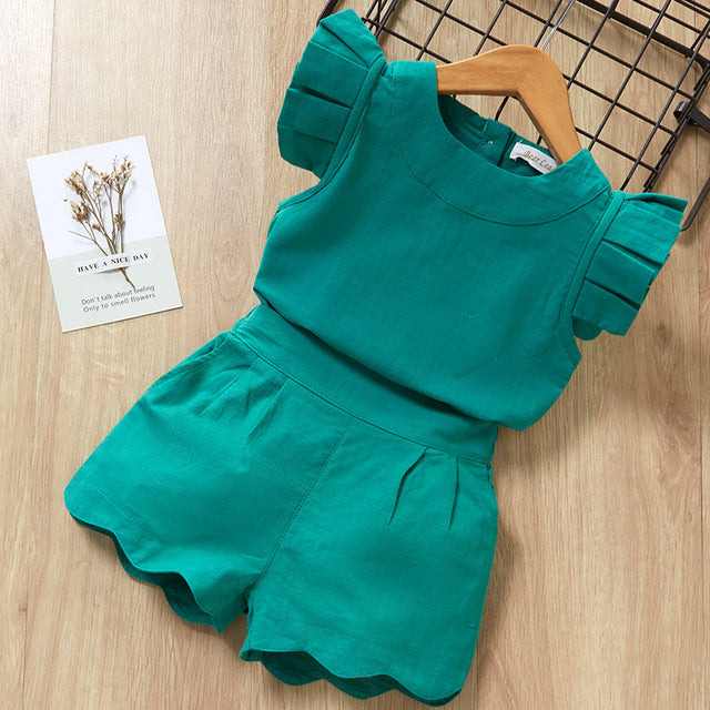 Cute T-Shirt and Shorts Suit for Baby Girls from Eternal Gleams.