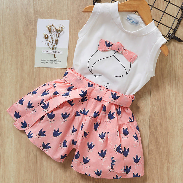 Cute T-Shirt and Shorts Suit for Baby Girls from Eternal Gleams.