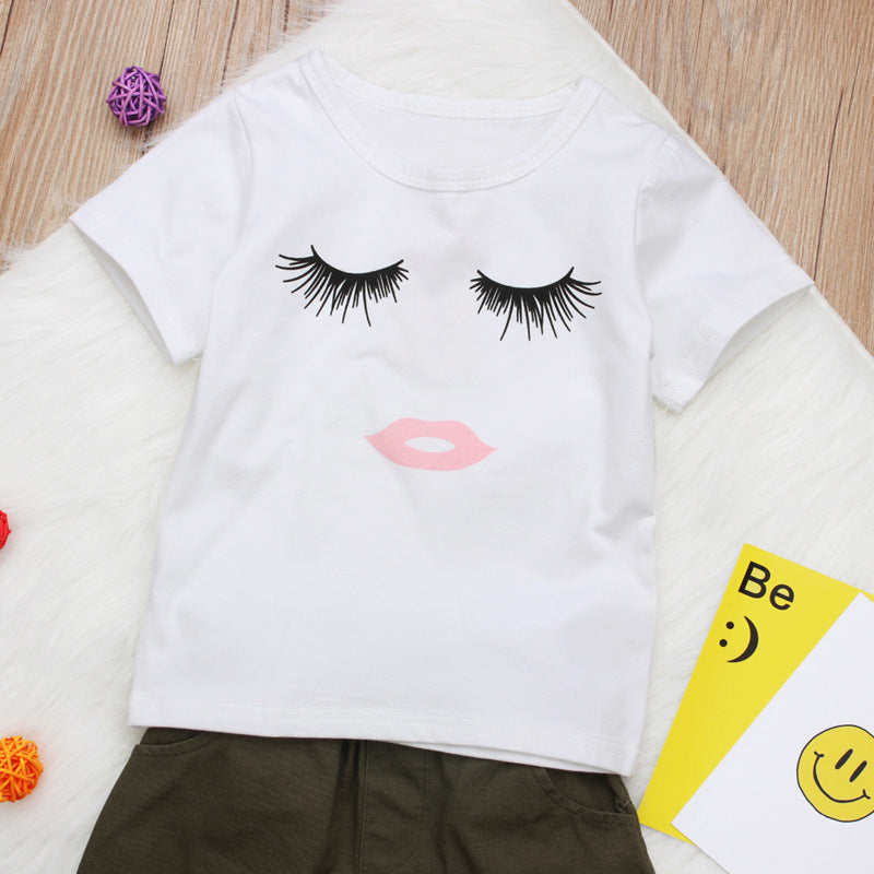 Pudcoco Eyelash Tops & Leggings Set for Girls from Eternal Gleams