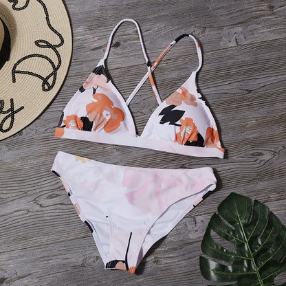 Dive into Style: Split Print Bikini Swimsuit