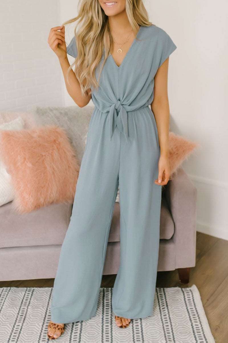 Dare to Flaunt: High Waist Lace-up Jumpsuit