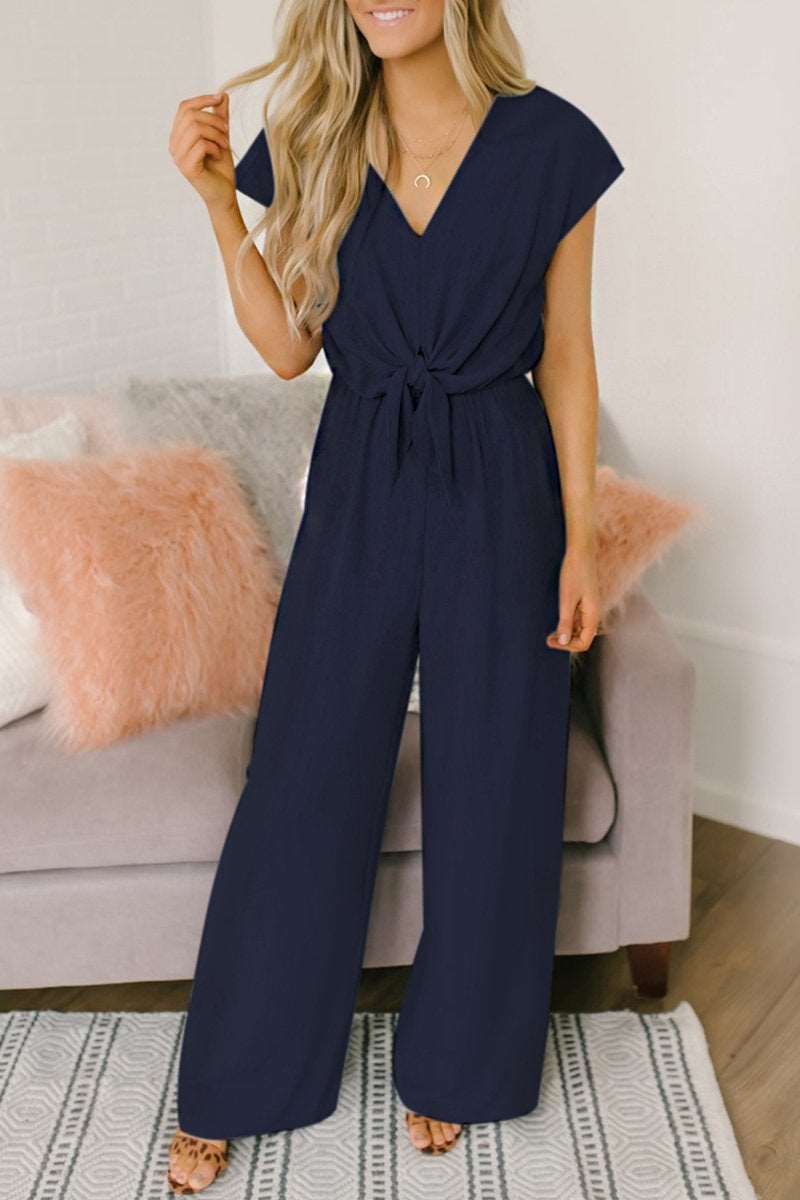Dare to Flaunt: High Waist Lace-up Jumpsuit