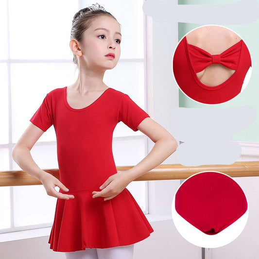 Children's Dance Clothes, Girls' Practice Clothes, Girls Short-sleeved Tutu from Eternal Gleams