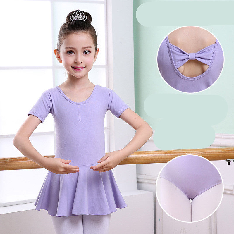Children's Dance Clothes, Girls' Practice Clothes, Girls Short-sleeved Tutu from Eternal Gleams