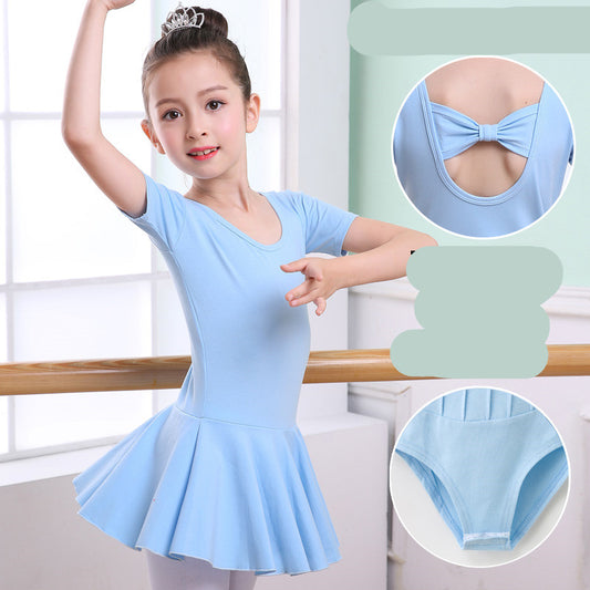 Children's Dance Clothes, Girls' Practice Clothes, Girls Short-sleeved Tutu from Eternal Gleams