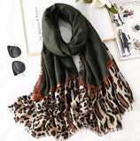 Wild Elegance: Leopard Print Gauze Scarf from Eternal Gleams