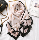 Wild Elegance: Leopard Print Gauze Scarf from Eternal Gleams