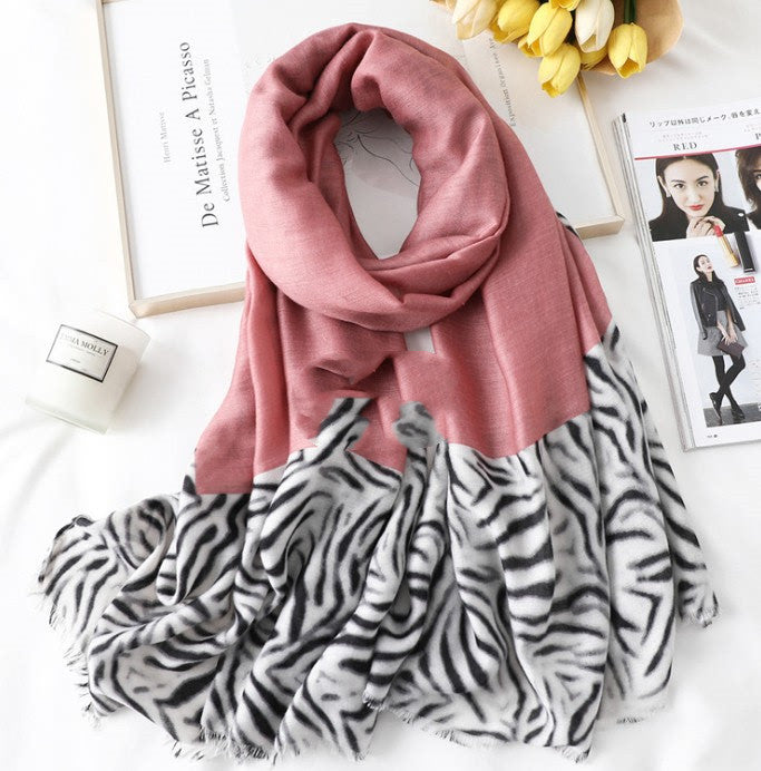 Wild Elegance: Leopard Print Gauze Scarf from Eternal Gleams