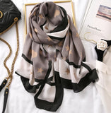 Wild Elegance: Leopard Print Gauze Scarf from Eternal Gleams