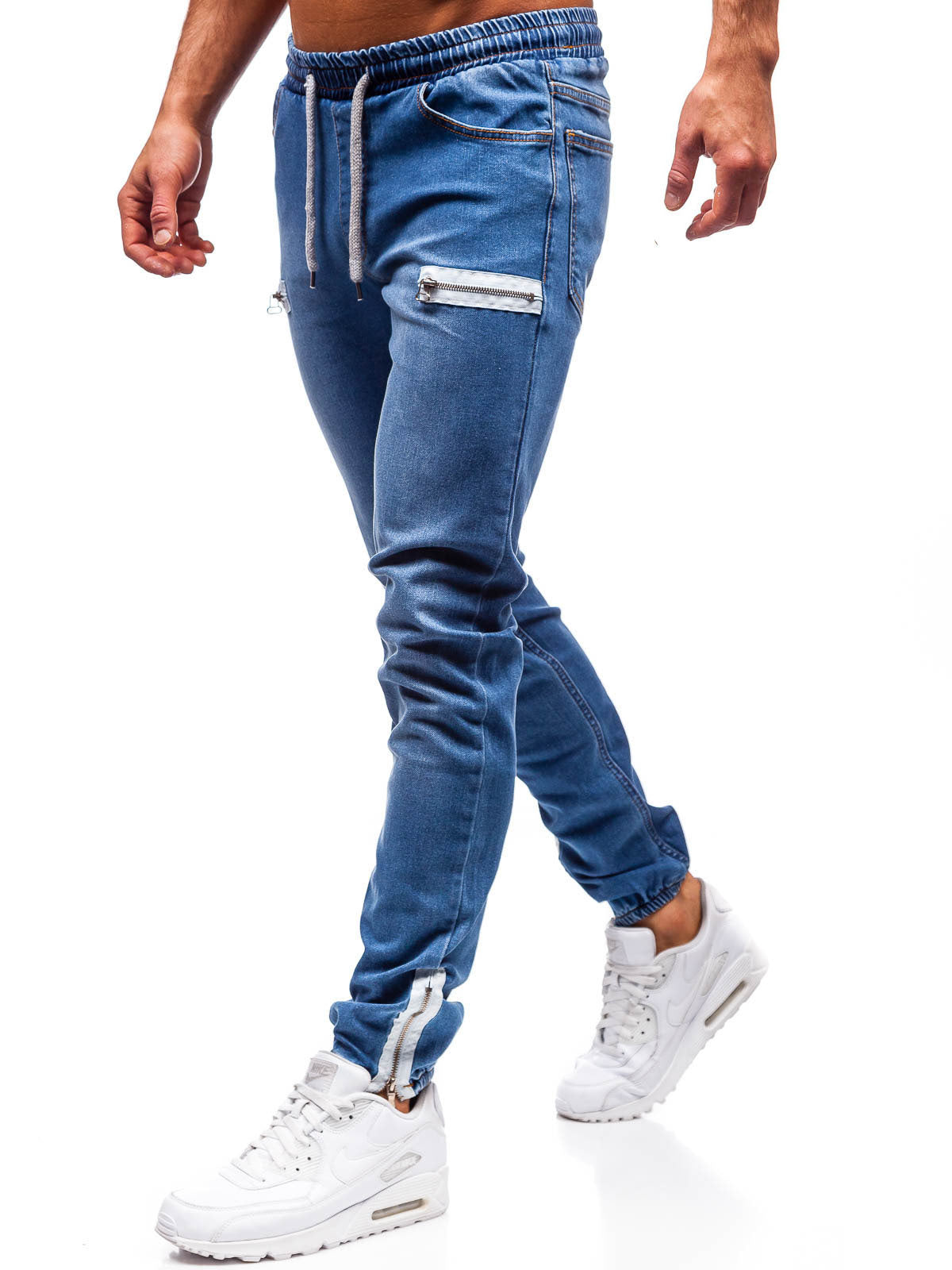 European and American Men's Denim Fabric Sports Jeans in various sizes from Eternal Gleams